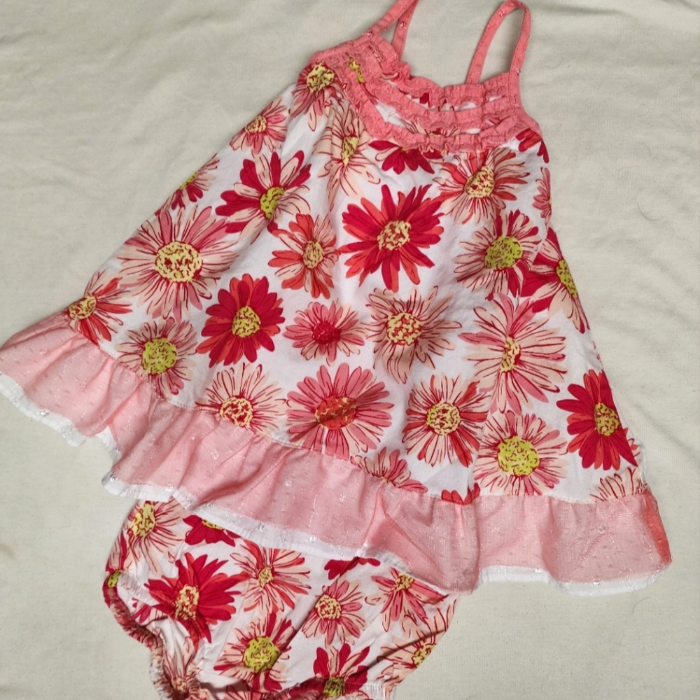 Penelope Mack Girls Dress and Bloomers, Floral